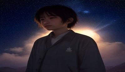 星野光做出关键抉择的高燃场景，角色伸手向前步伐坚定，背景是翠绿与柠檬黄的爆发光效，代表星野光成长的高光时刻