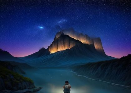 星野光角色形象数据看板风插画，翠绿背景上呈现角色剪影与经典属性面板，展现星野光的外冷内热反差气质与核心数据可视化